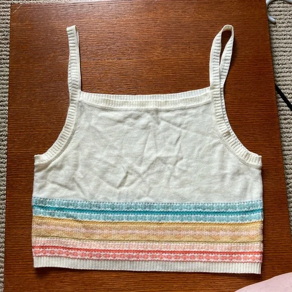 ONEILL MILA knit Tank crop top size small - Picture 3 of 8